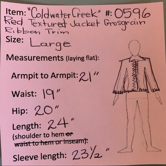 Coldwater Creek Red Jacquard Textured Jacket Large - Picture 11 of 12